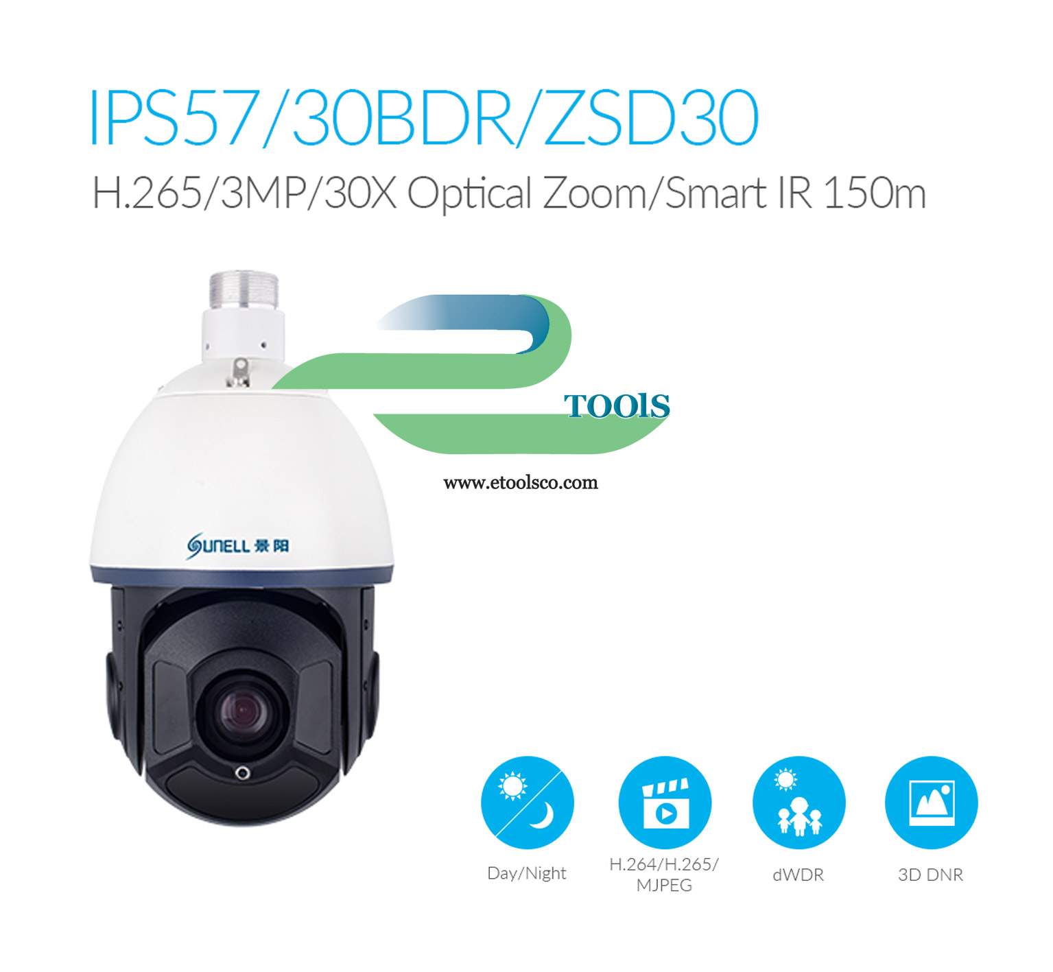 دوربین مداربسته شبکه سانل SN IPS57/21BDRZSD30WO